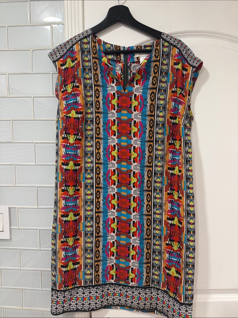 Laundry by Shelli Segal Aztec Print Shift Dress – Size 8